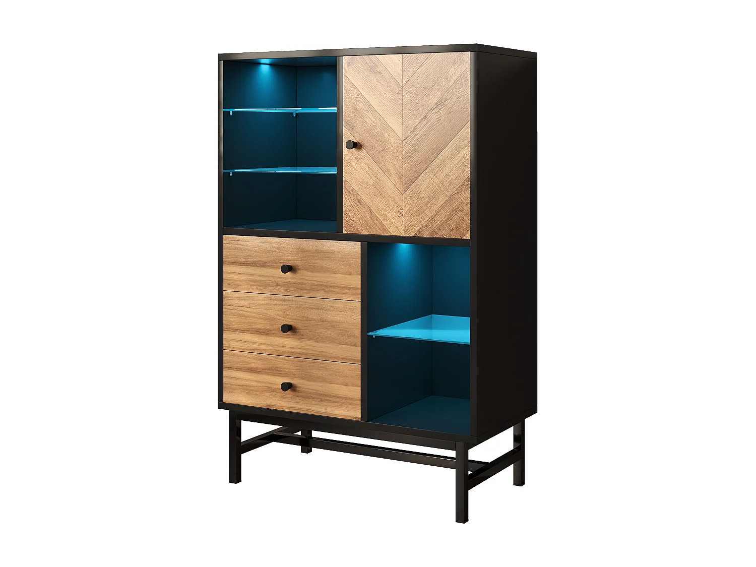 Lit rembourré 140x200 cm, lit double avec dossier de tête de lit en velours en forme de nuage, lit rembourré sans matelas, sommier à lattes, lit jeune, lit enfant