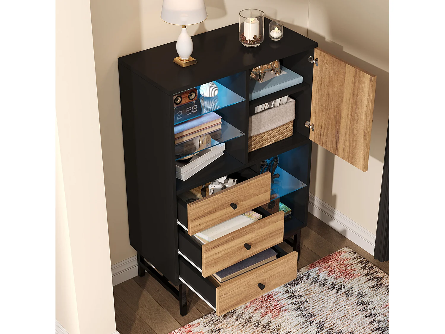 Lit rembourré 140x200 cm, lit double avec dossier de tête de lit en velours en forme de nuage, lit rembourré sans matelas, sommier à lattes, lit jeune, lit enfant