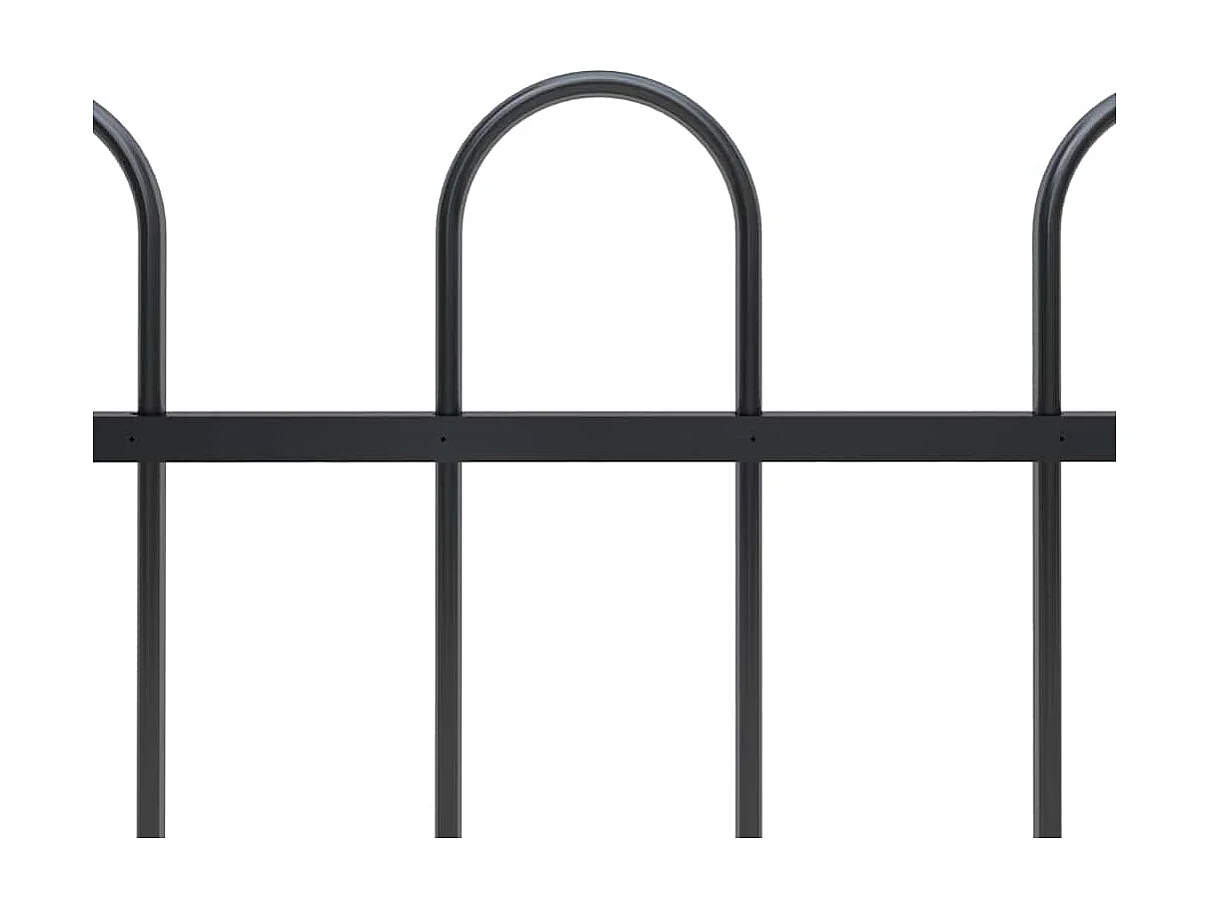 Cl?ture de jardin avec dessus en cerceau Acier 1,8 m Noir