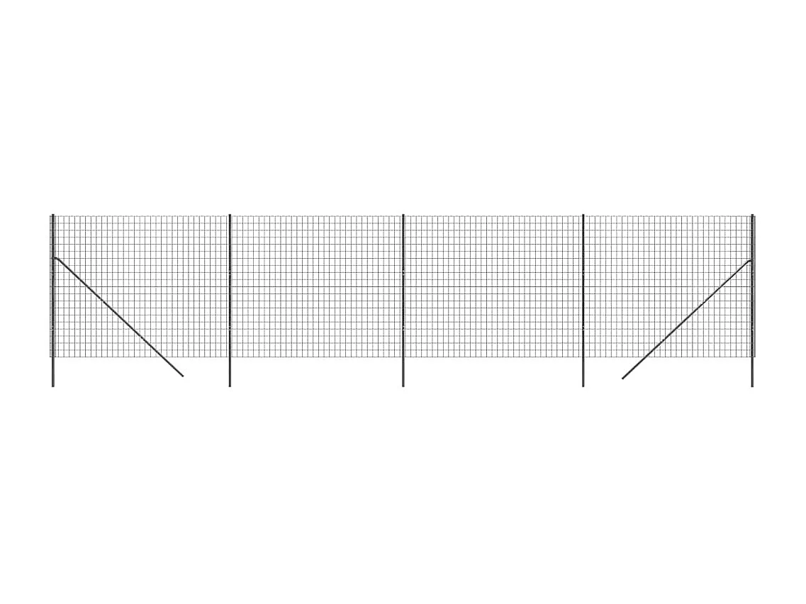 Rete metallica di recinzione antracite 2,2x10 m