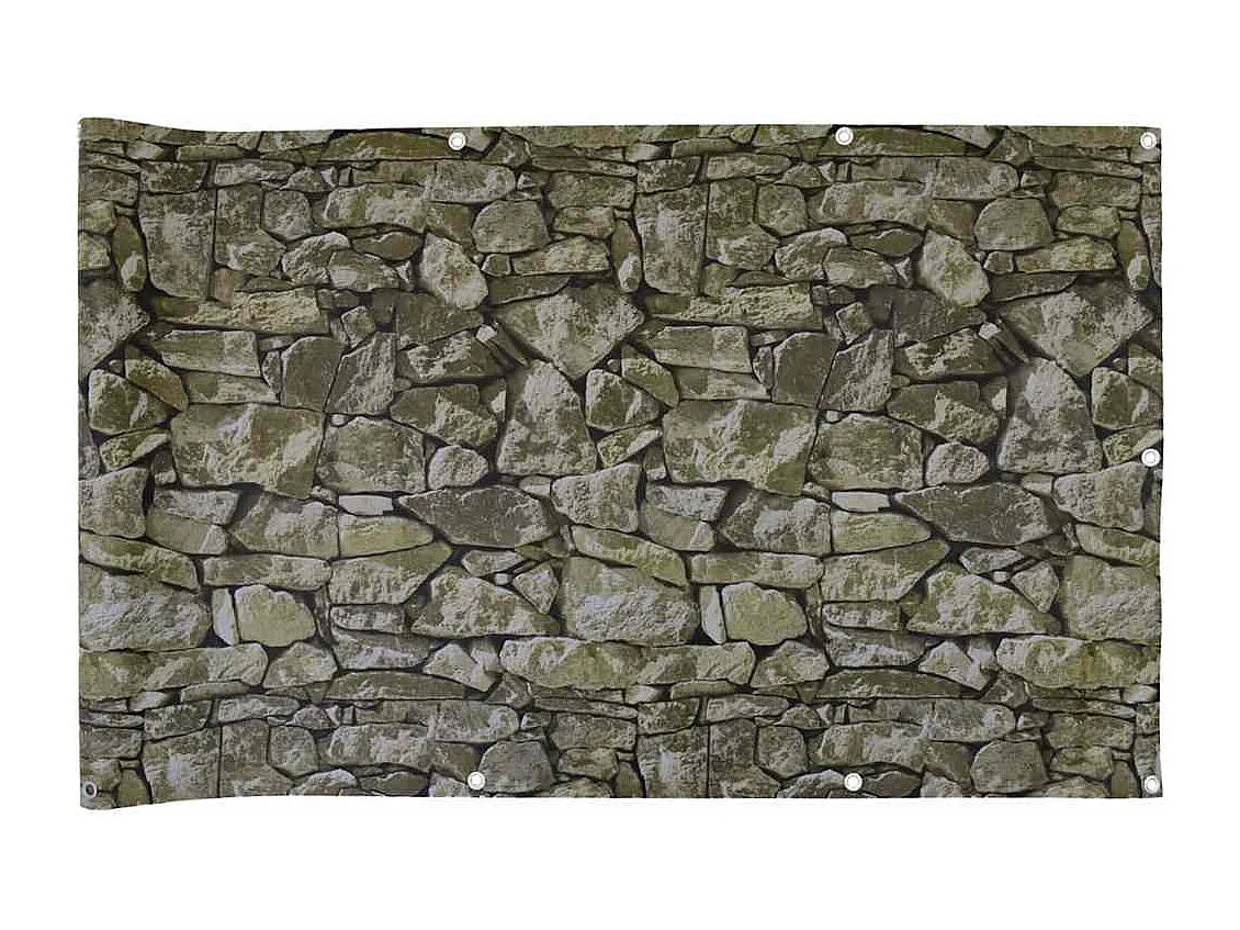 écran d'intimité de balcon aspect pierre 1000x75 cm PVC