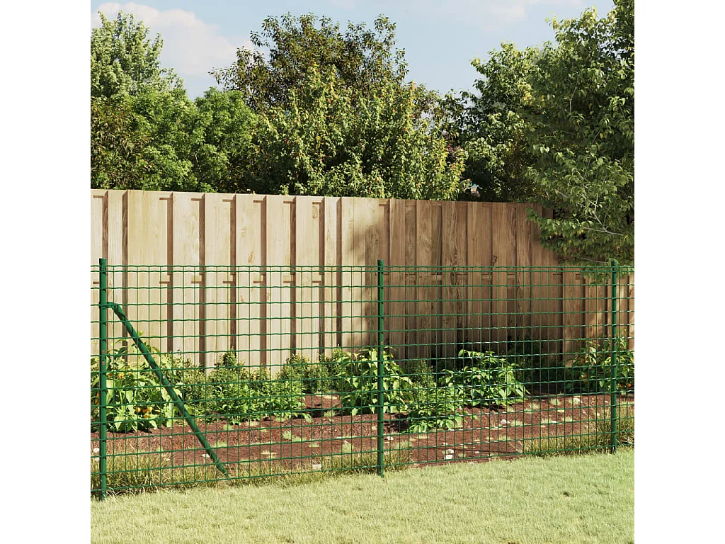 Cerca de malha de arame verde 0,8x25 m aço galvanizado