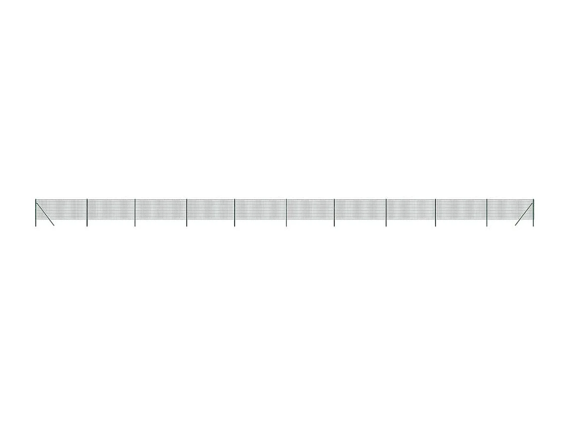 Cerca de malha de arame verde 0,8x25 m aço galvanizado