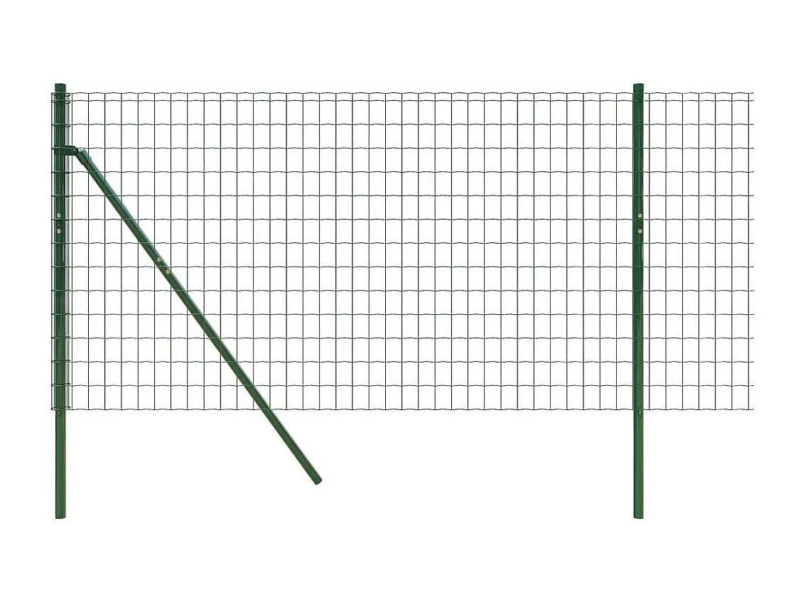 Cerca de malha de arame verde 0,8x25 m aço galvanizado