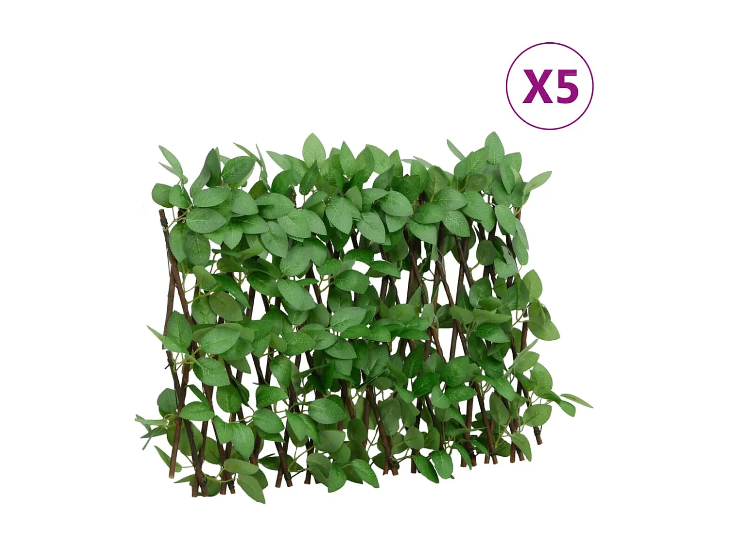 ?Treillis de lierre artificiel extensible 5 pcs vert 180x30 cm