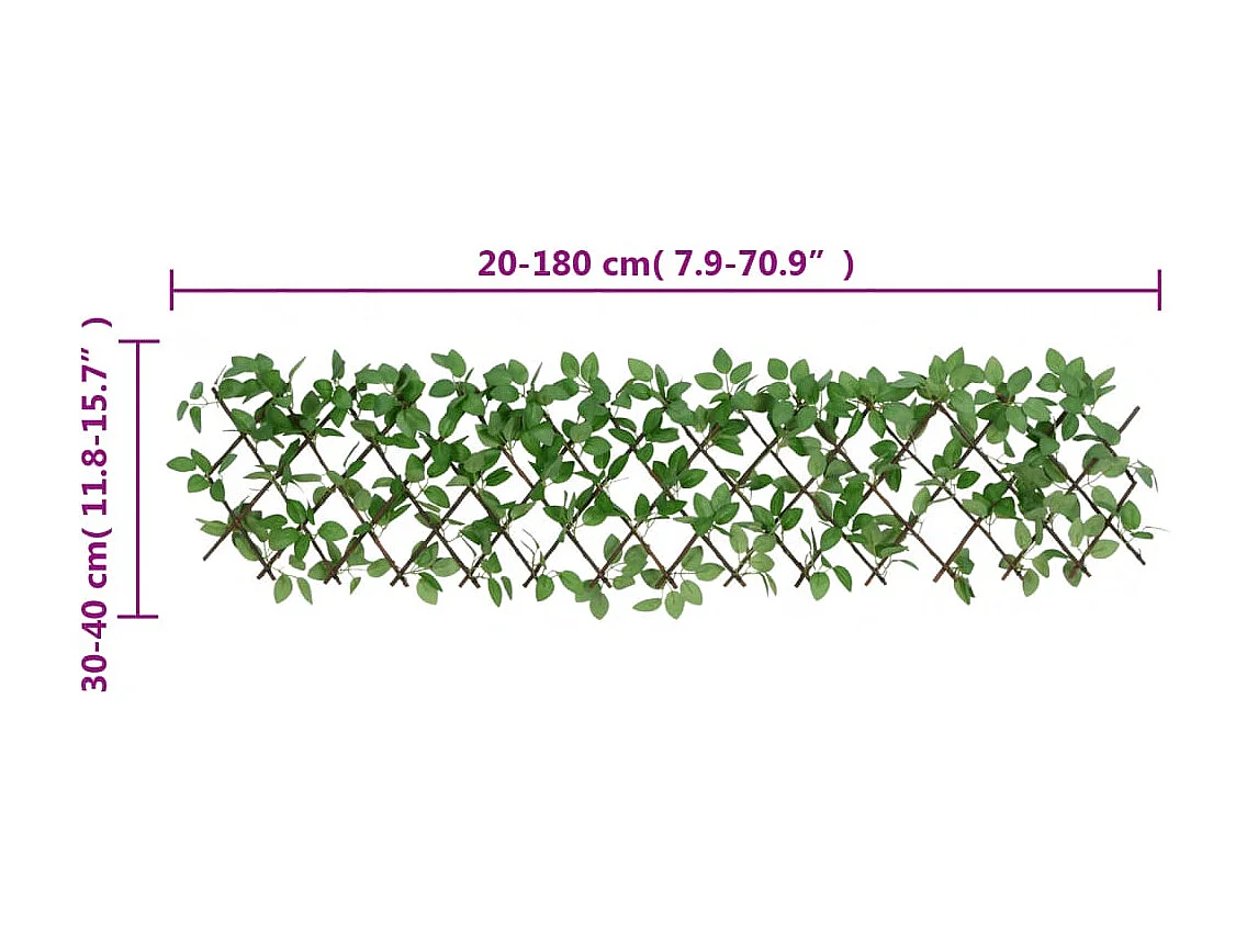 ?Treillis de lierre artificiel extensible 5 pcs vert 180x30 cm