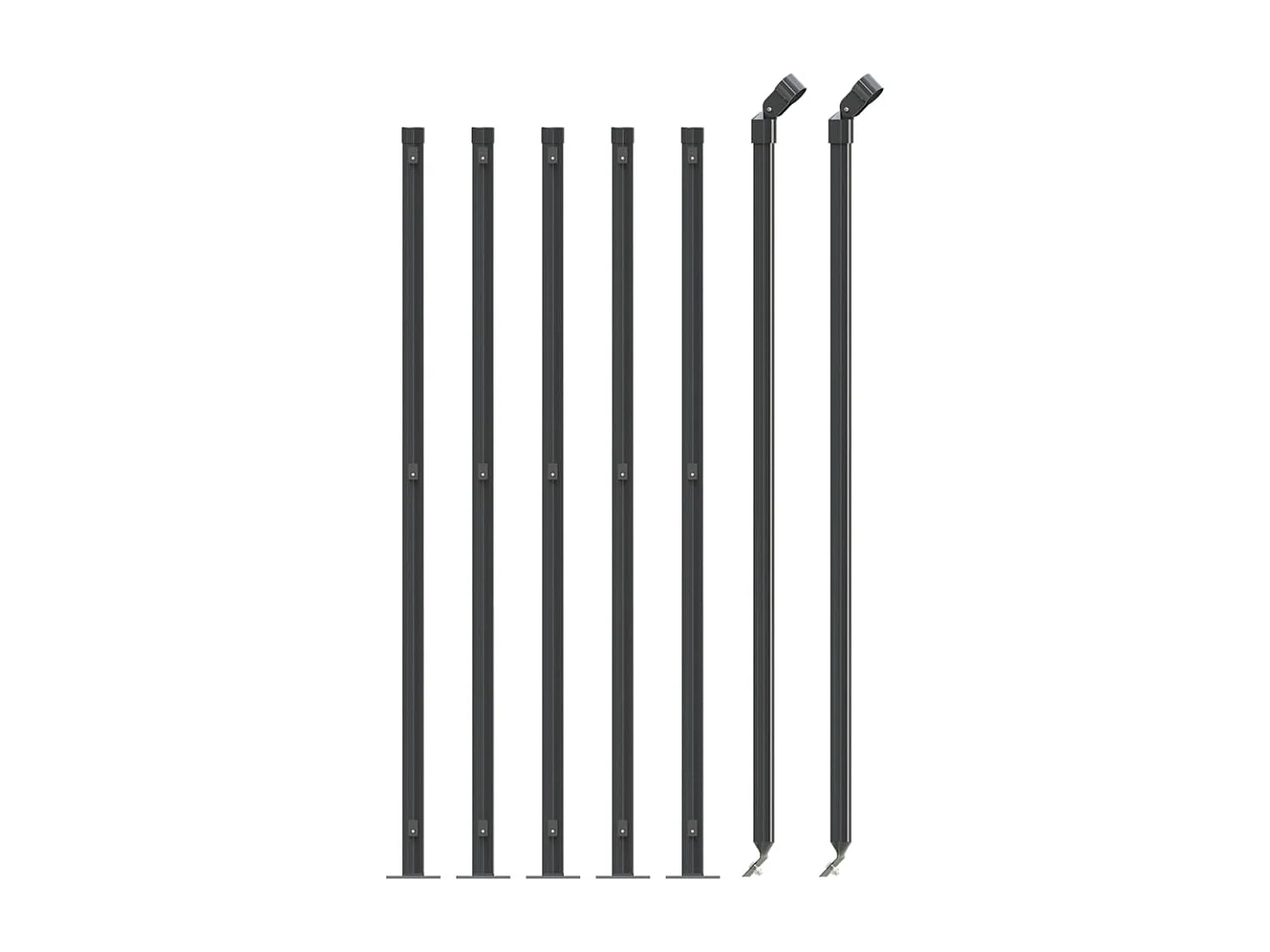 Rete metallica con flangia antracite 0,8x10 m