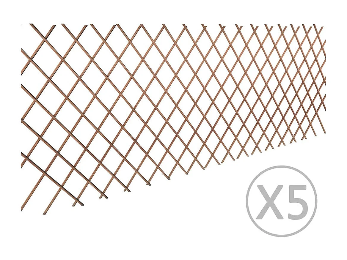 Recinto a traliccio in salice 5 pz 180x90 cm