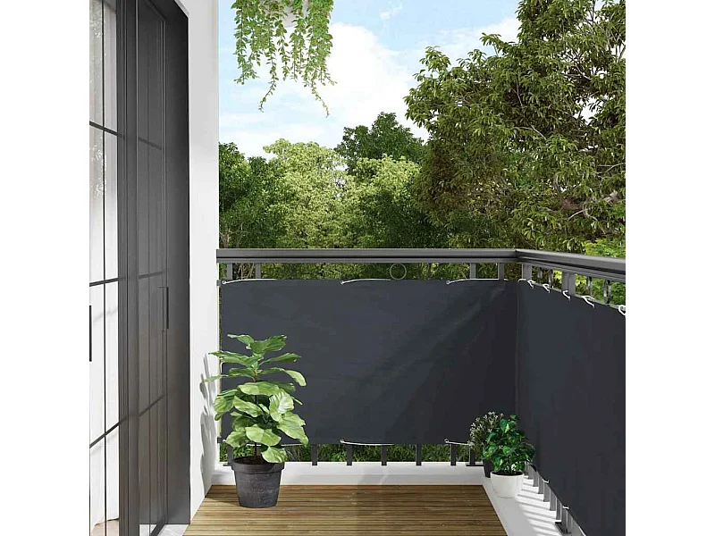 anthrazit Balkon Sichtschutz 400x120 cm PVC