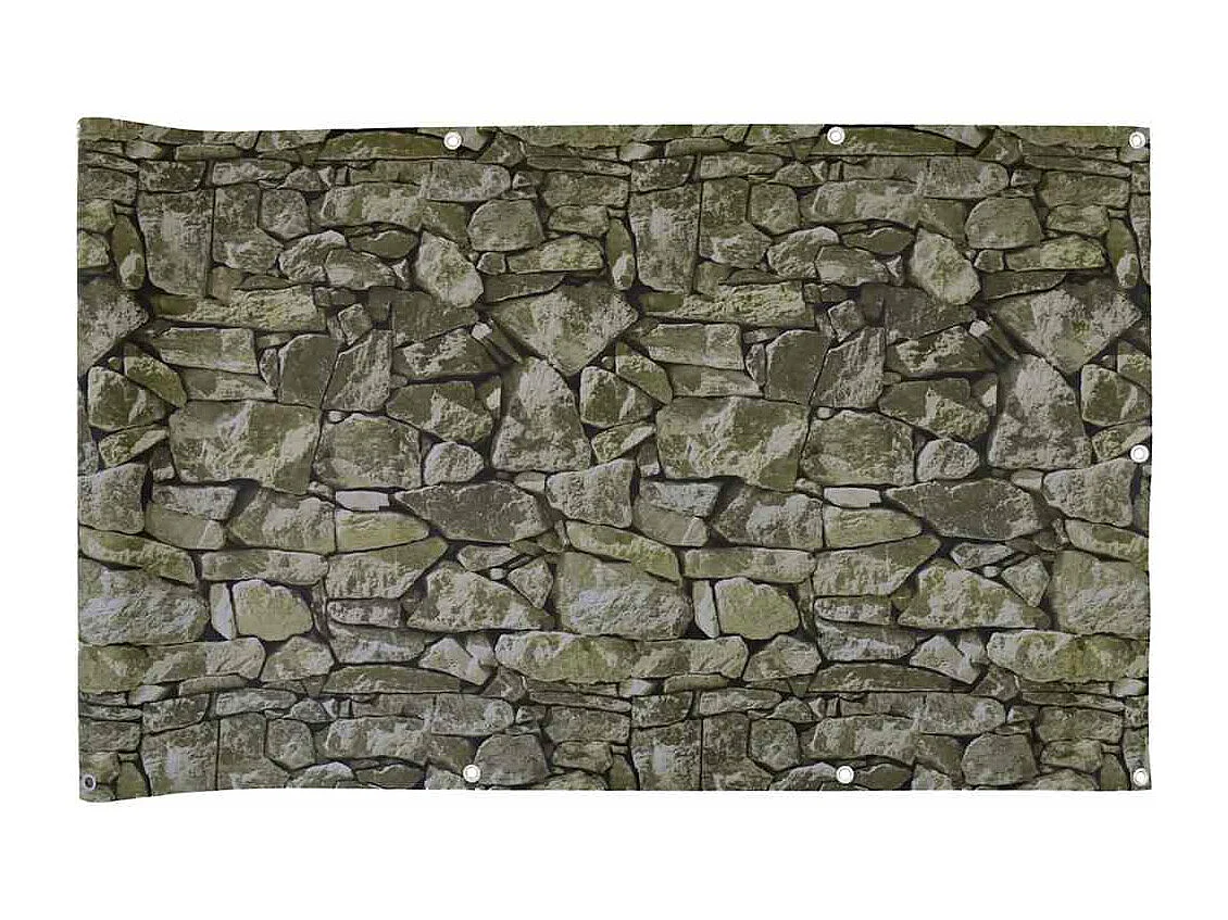 Mampara de privacidad para balcón efecto piedra 300x120 cm PVC