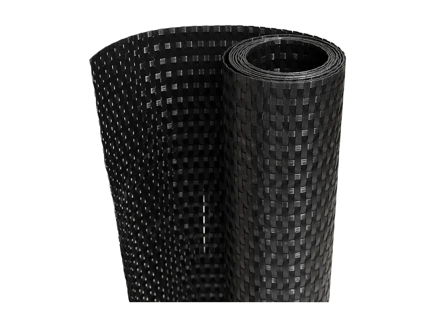 Paravento nero da balcone 500x80 cm in resina intrecciata