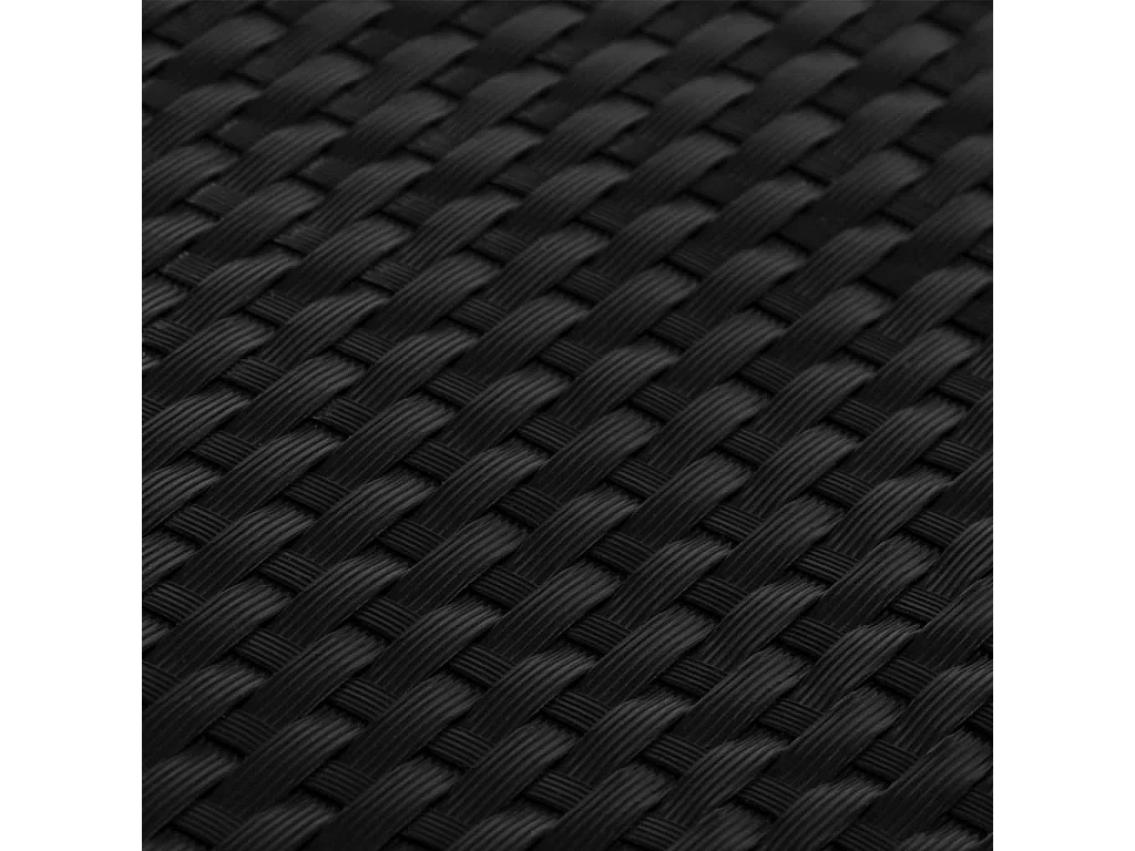 Paravento nero da balcone 500x80 cm in resina intrecciata