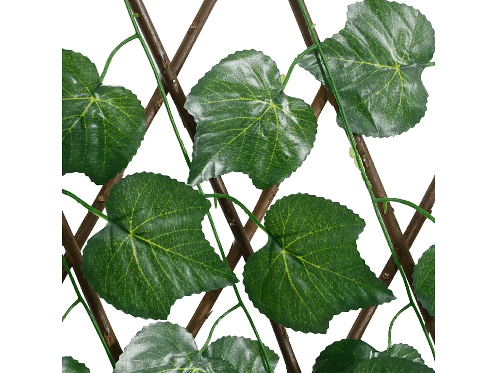 Enrejado de hojas de parra artificiales expandible de 190 x 60 cm