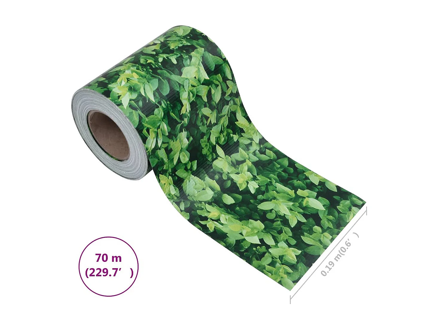 Frangivista da giardino in PVC 70x0,19 m Verde