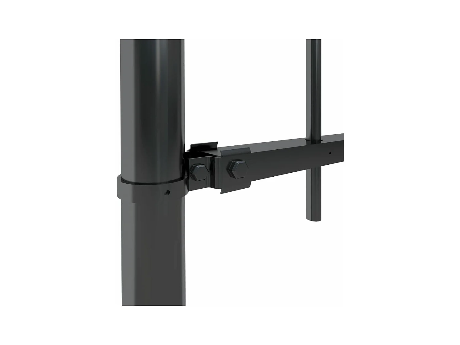 Cl?ture de jardin avec dessus en lance Acier 15,3 x 1 m Noir