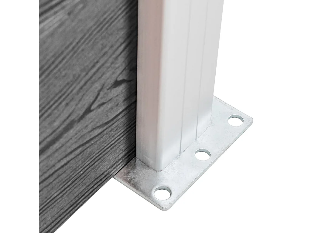 Recinzione da giardino in WPC 699x106 cm Grigio