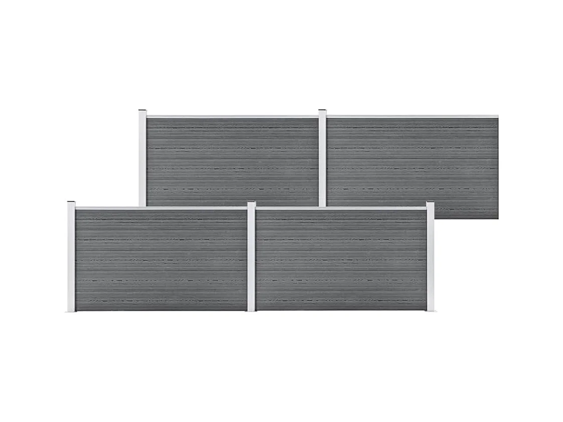 Cl?ture de jardin WPC 699x106 cm Gris