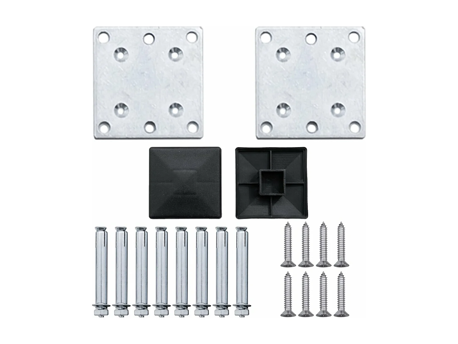 Recinzione da giardino in WPC 699x106 cm Grigio