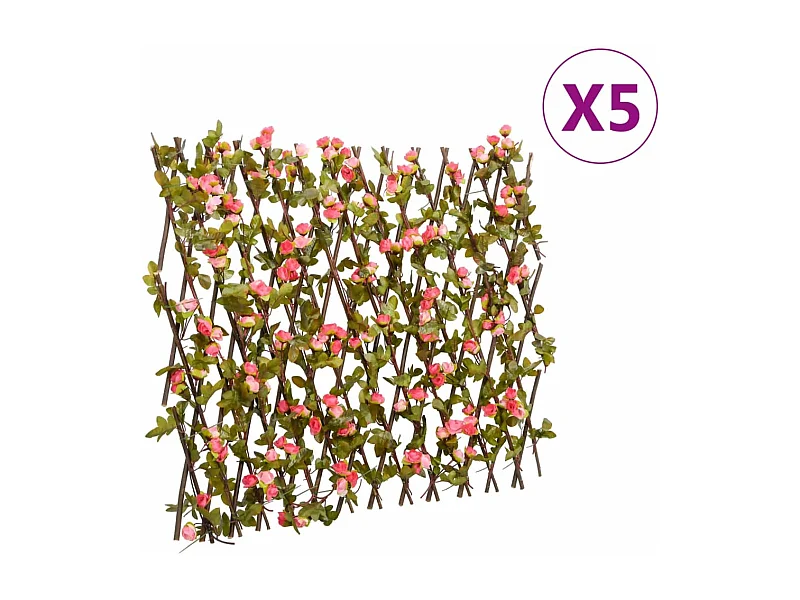 ?Treillis de lierre artificiel extensible 5 pcs 180x60 cm