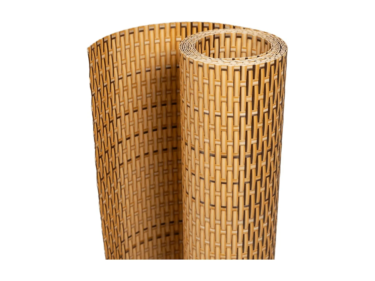 Schermi per balconi 10 pz marrone chiaro 255x19cm resina vimini