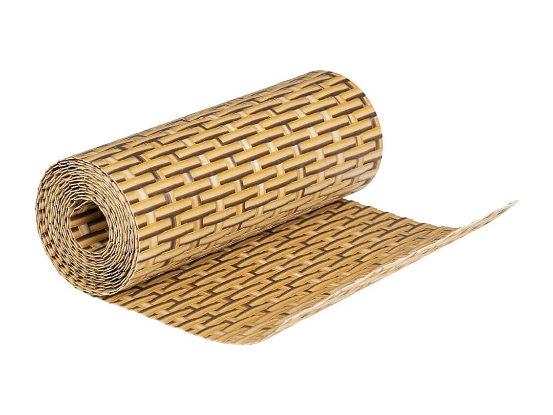 Paravents de balcon 10 pcs marron clair 255x19cm résine tressée