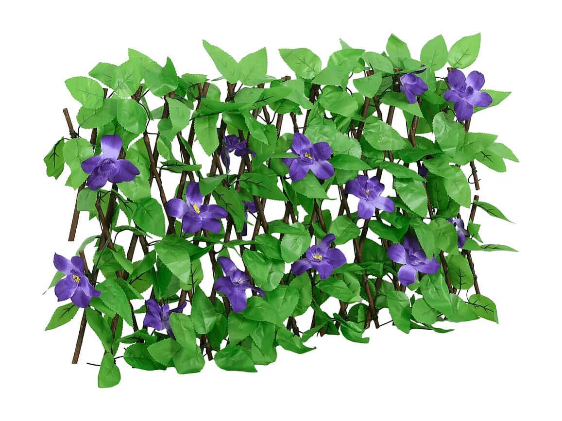 ?Treliça de hera artificial expansível verde 180x20 cm