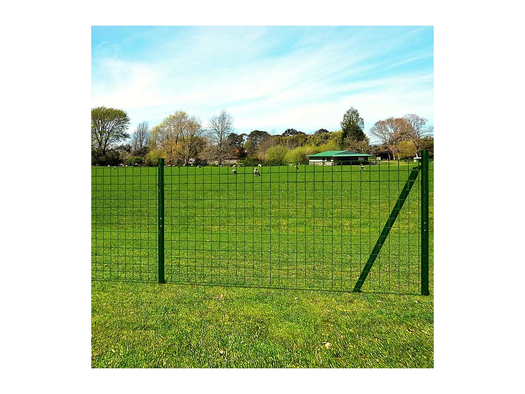 Cl?ture Euro Acier 10 x 1,7 m Vert