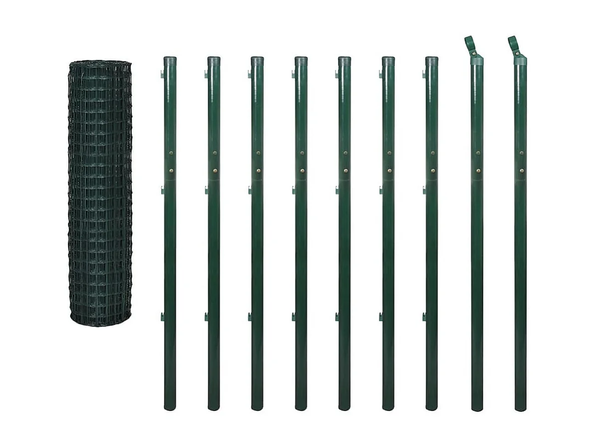 Cl?ture Euro Acier 10 x 1,7 m Vert
