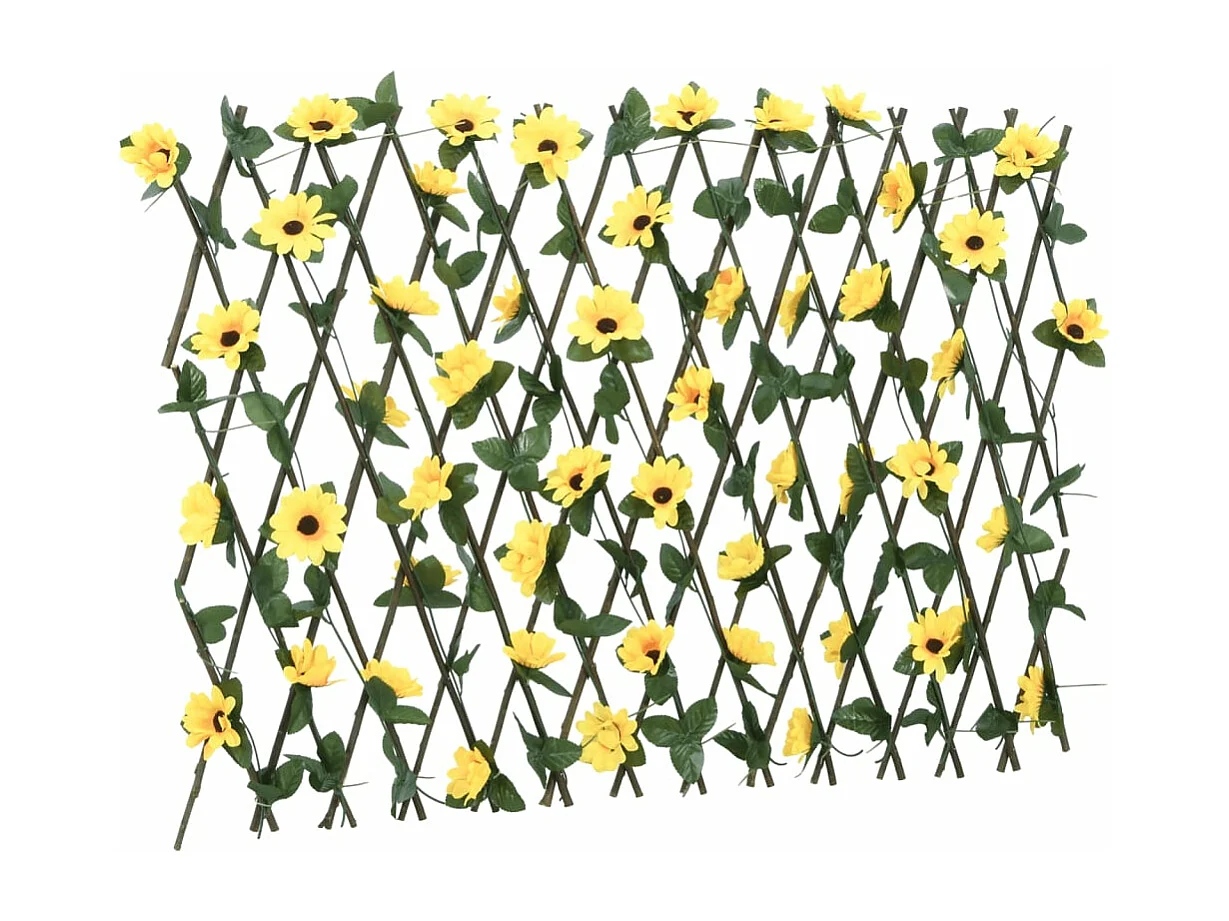 ?Treliça de hera artificial expansível amarela 180x60 cm