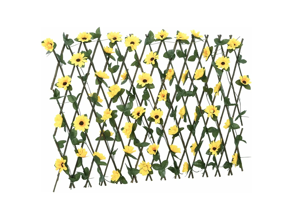 ?Treillis de lierre artificiel extensible jaune 180x60 cm
