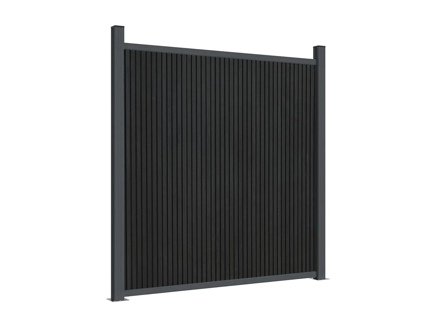 Panneau de cl?ture gris 526x186 cm WPC