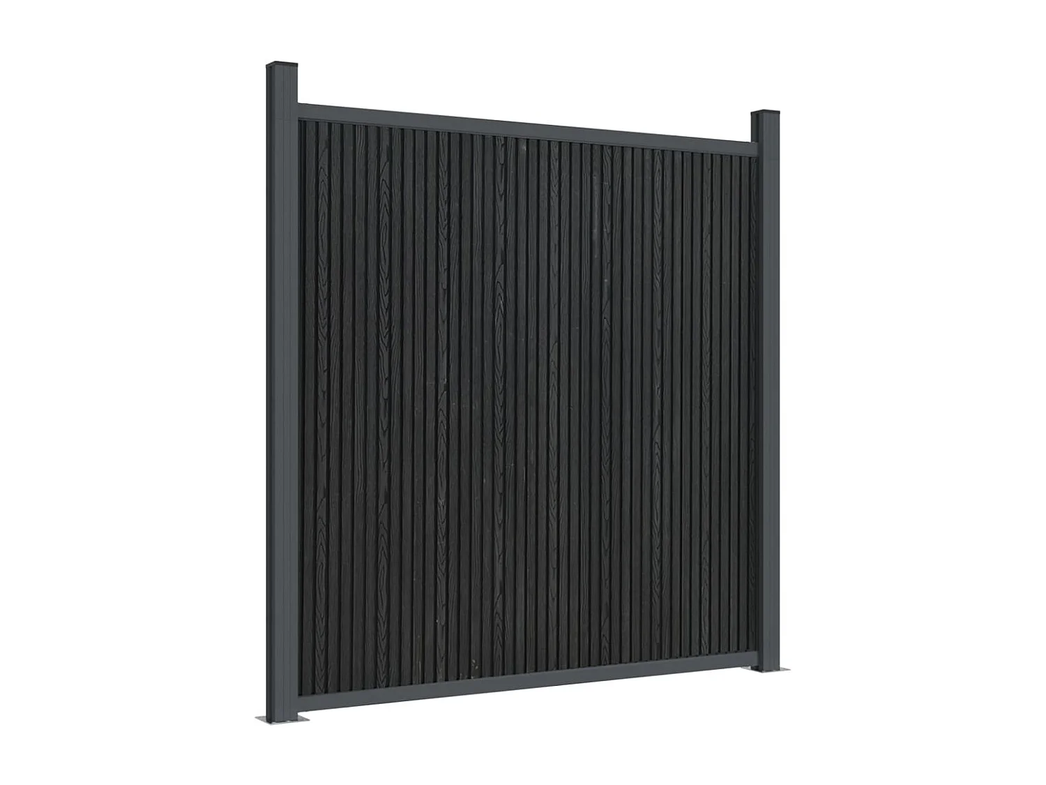Graues Zaunelement 526x186 cm WPC