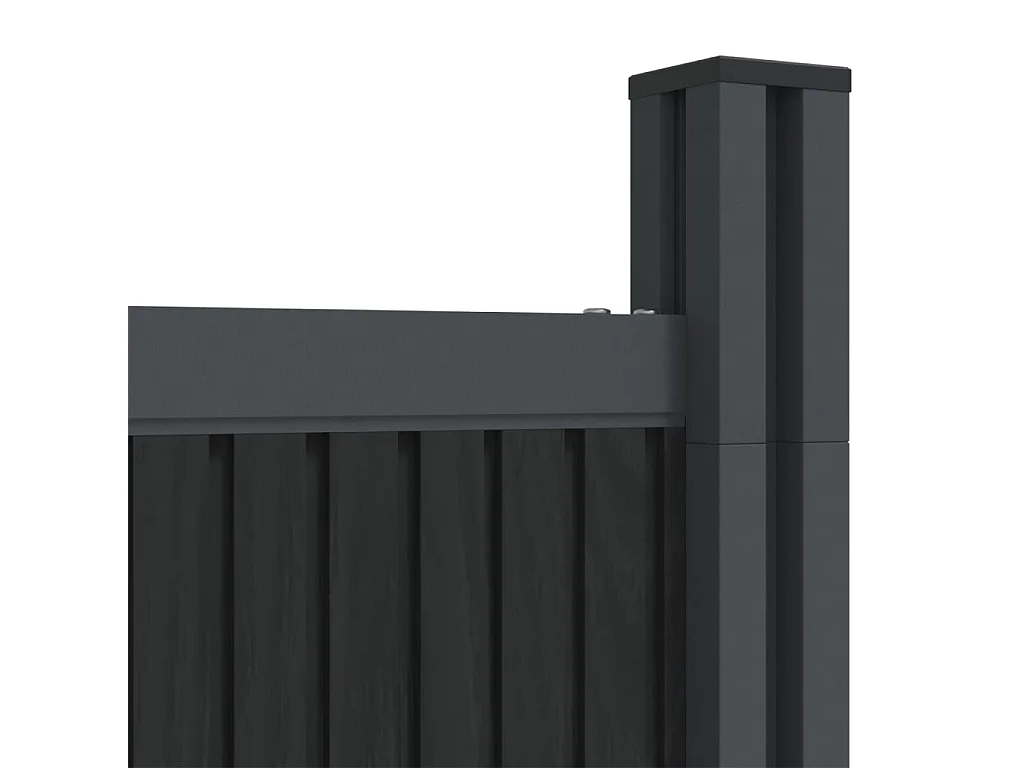 Graues Zaunelement 526x186 cm WPC