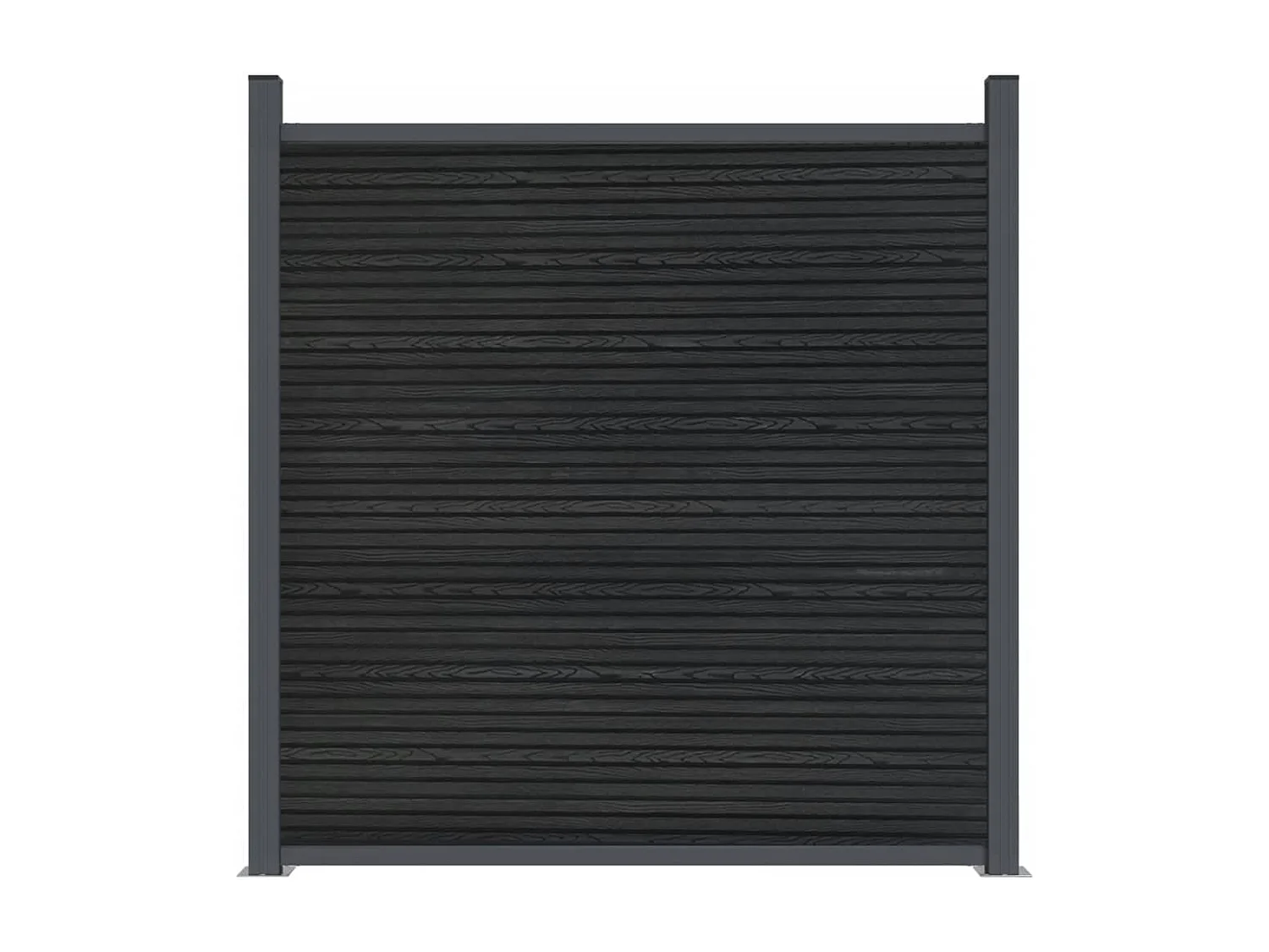 Graues Zaunelement 1737x186 cm WPC