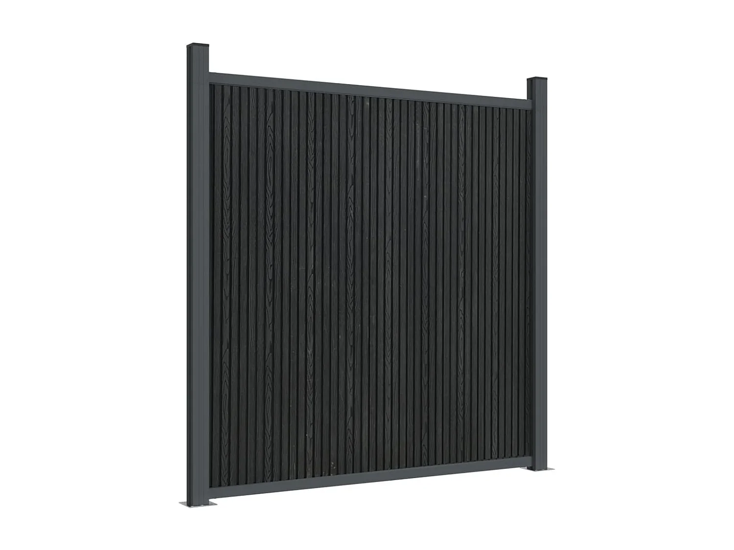 Graues Zaunelement 1737x186 cm WPC