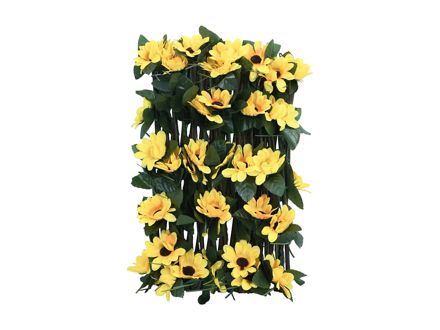 ?Gelbes erweiterbares künstliches Efeu-Spalier 180x20 cm