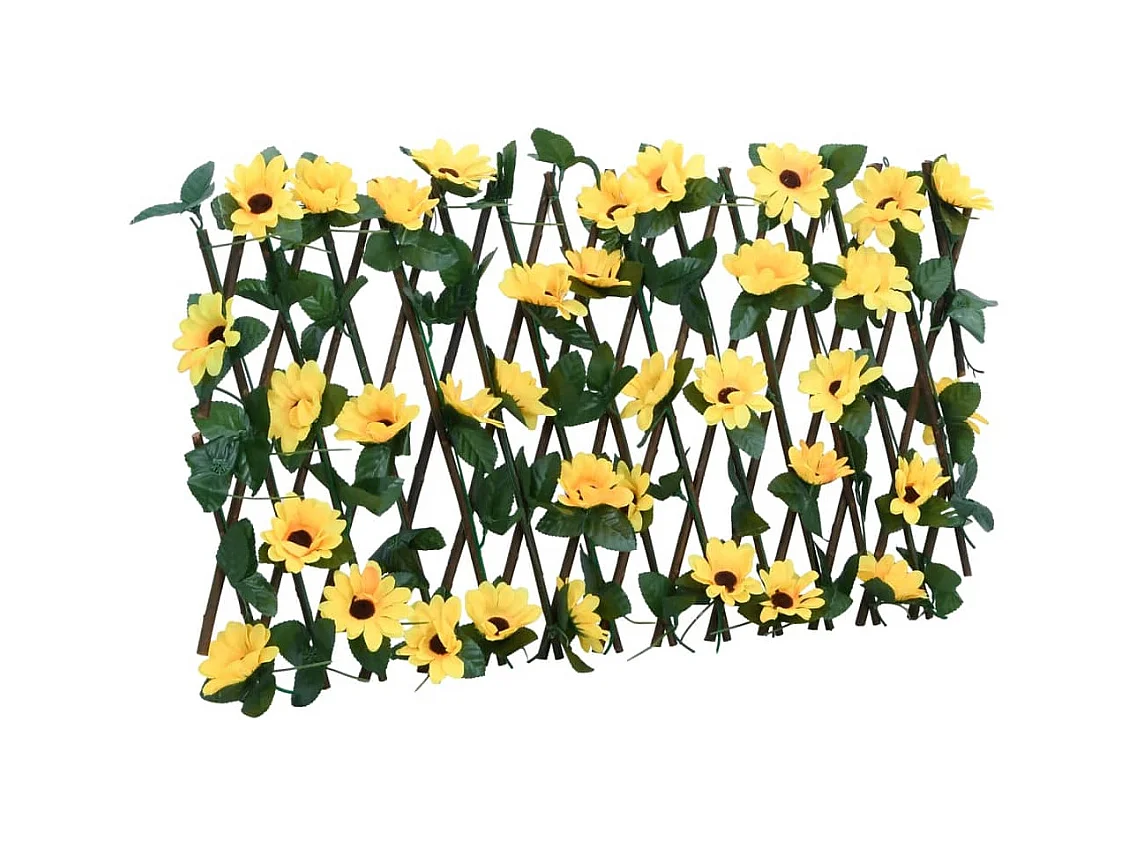 ?Treillis de lierre artificiel extensible jaune 180x20 cm