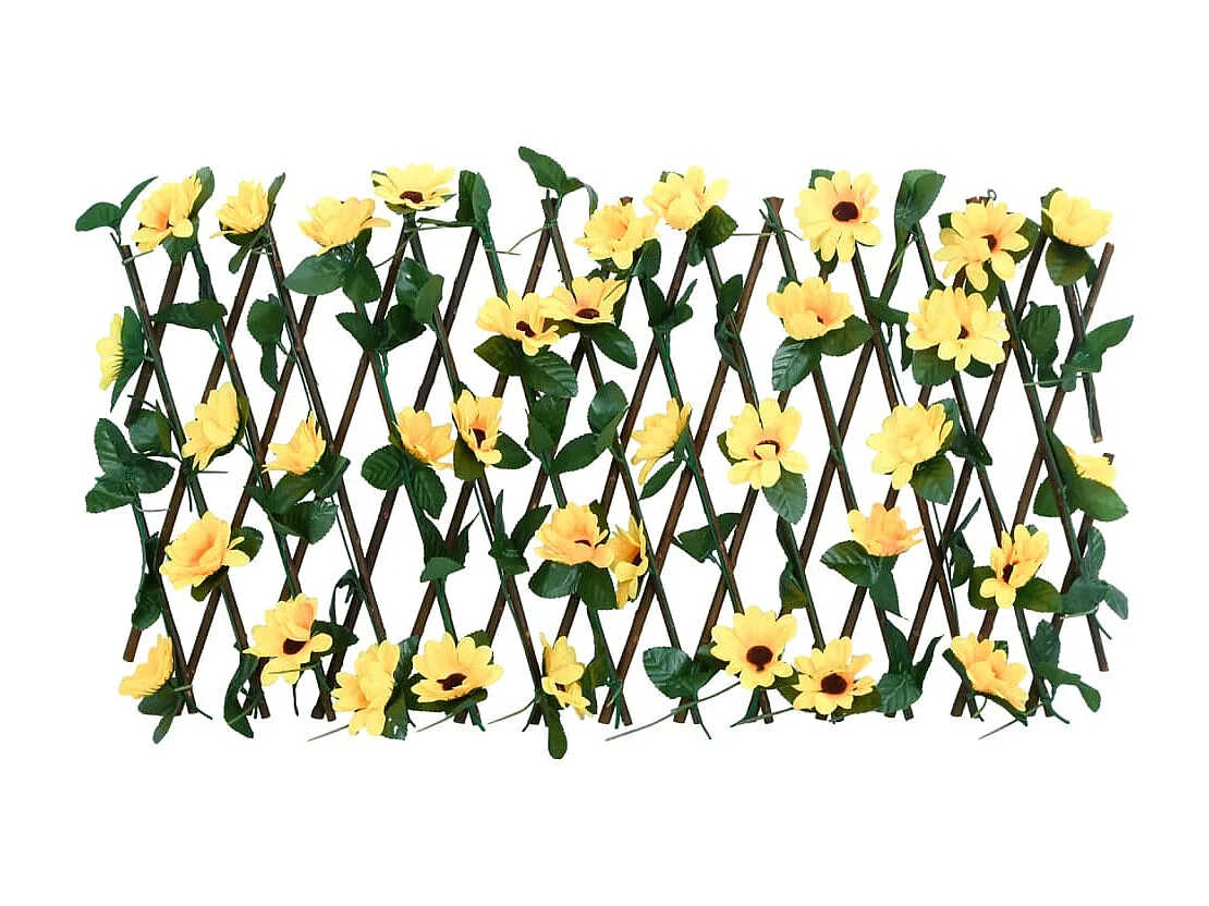 ?Traliccio di edera artificiale espandibile giallo 180x20 cm