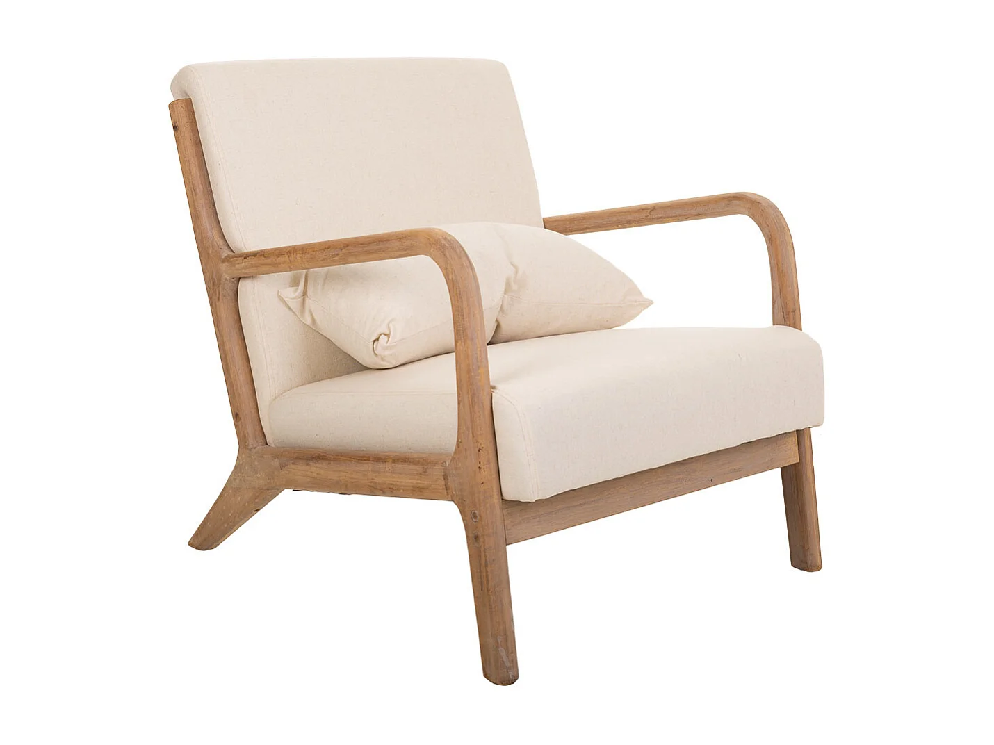 Poltrona in legno marrone 66x85x74