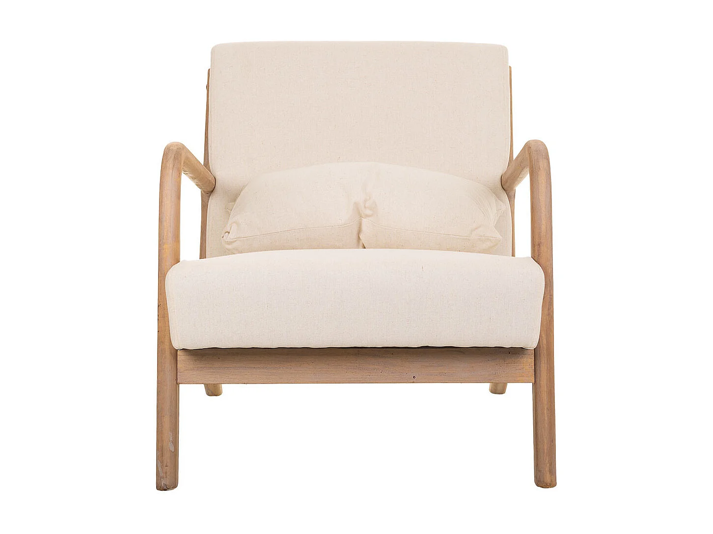 Fauteuil en bois marron 66x85x74