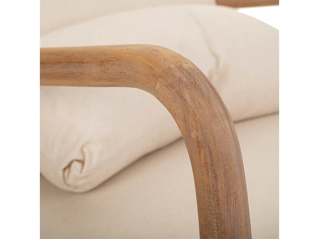 Fauteuil en bois marron 66x85x74