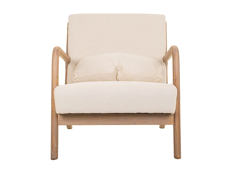 Poltrona de madeira marrom 66x85x74