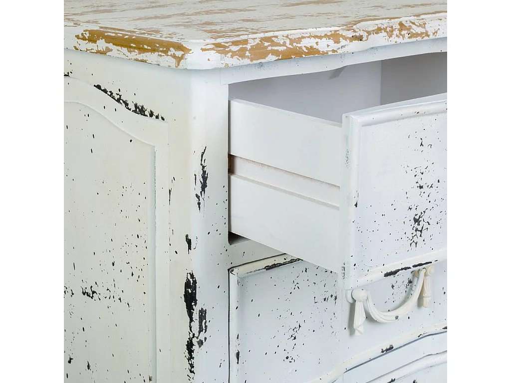 Semainier en bois blanc 50x40x98