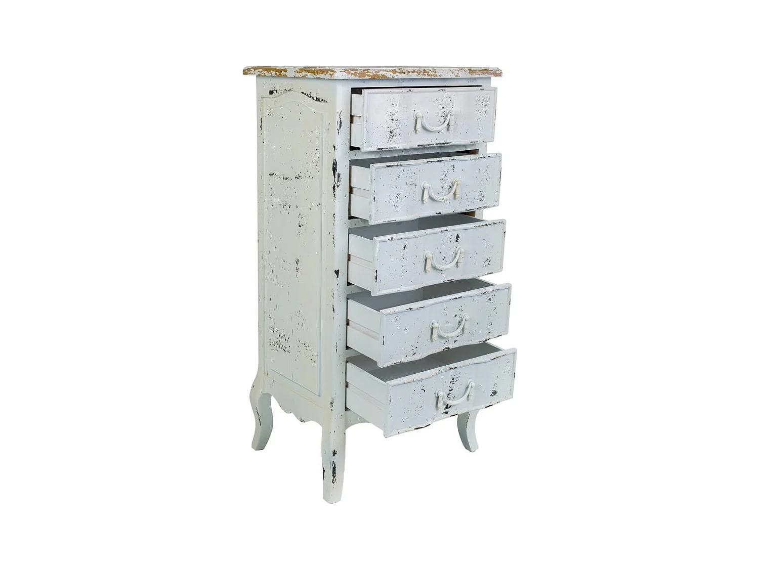 Semainier en bois blanc 50x40x98
