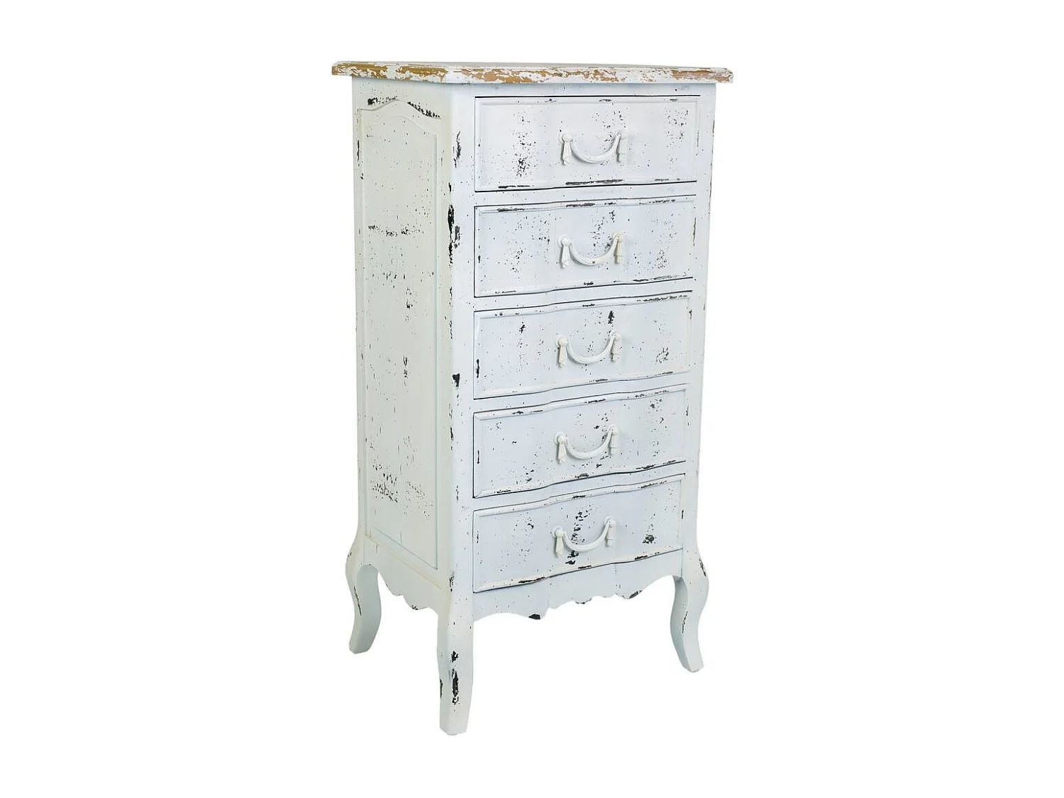 Semainier en bois blanc 50x40x98