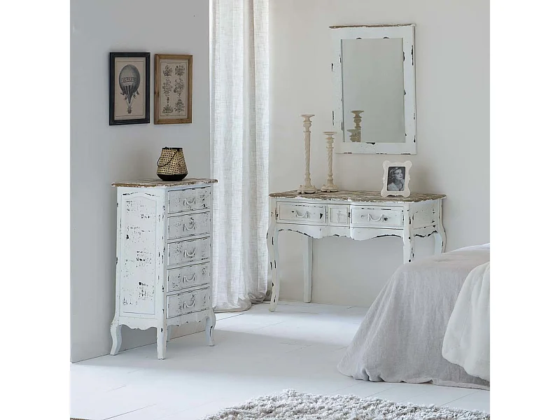 Sinfonier de madeira branco 50x40x98