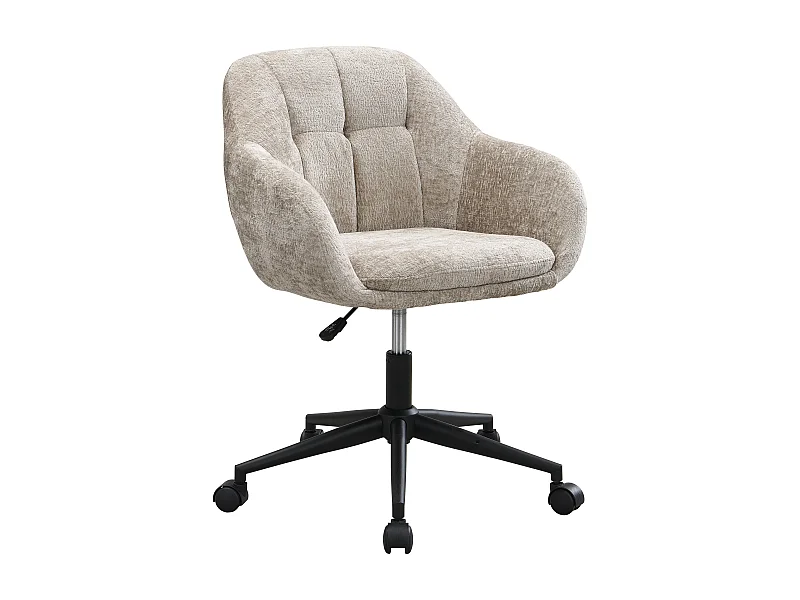 Silla de oficina - Tela texturizada - Beige - Altura regulable - LASSANDRA de Pascal Morabito