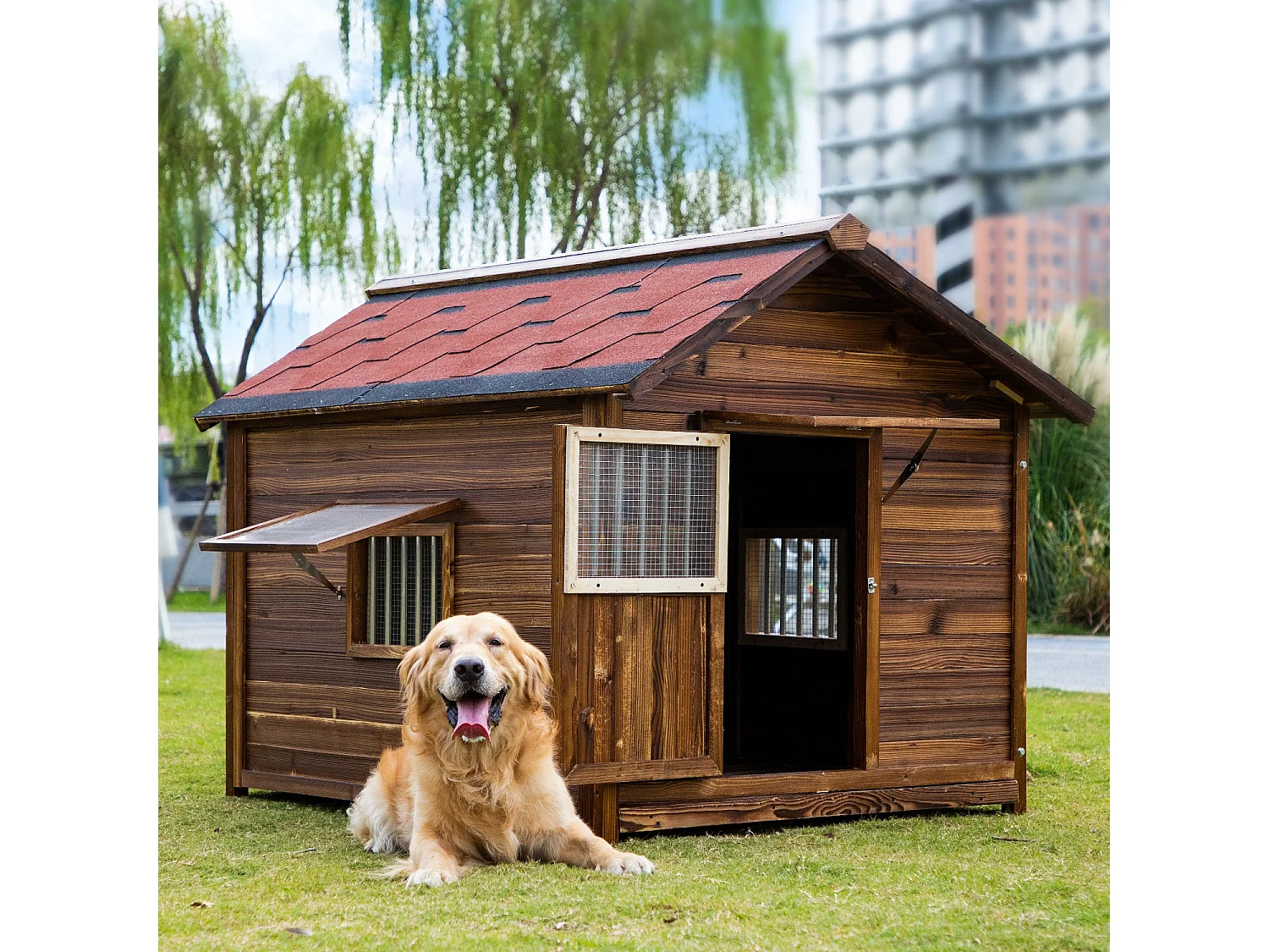La niche est fabriquée en bois-2xl