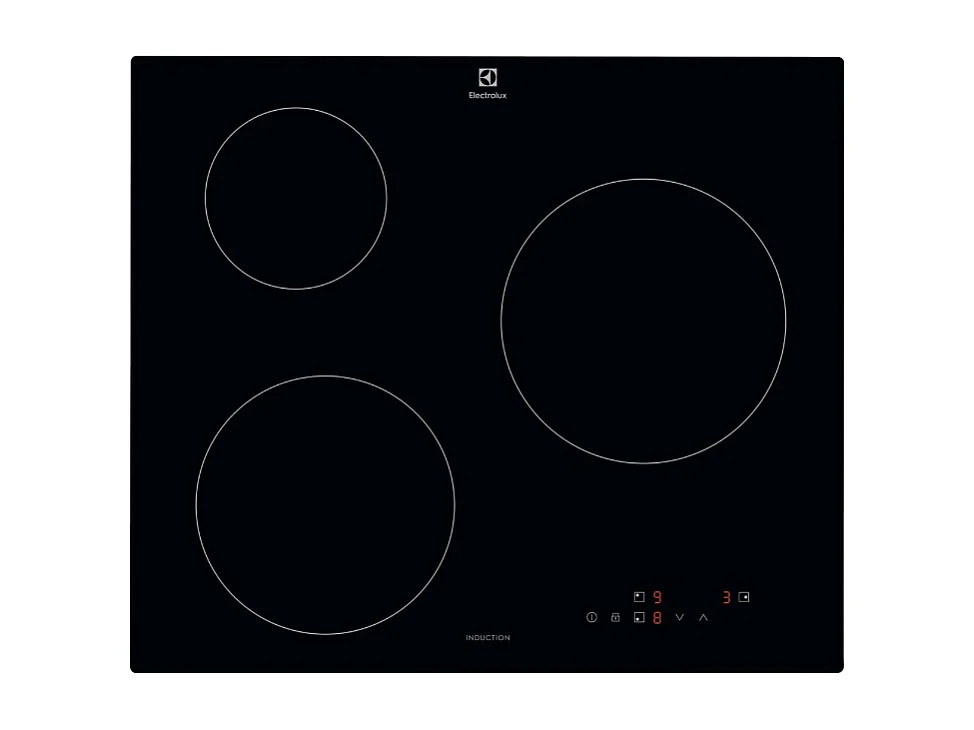 Electrolux Table de cuisson induction 60cm 3 feux 6000w noir - CIB60320CK