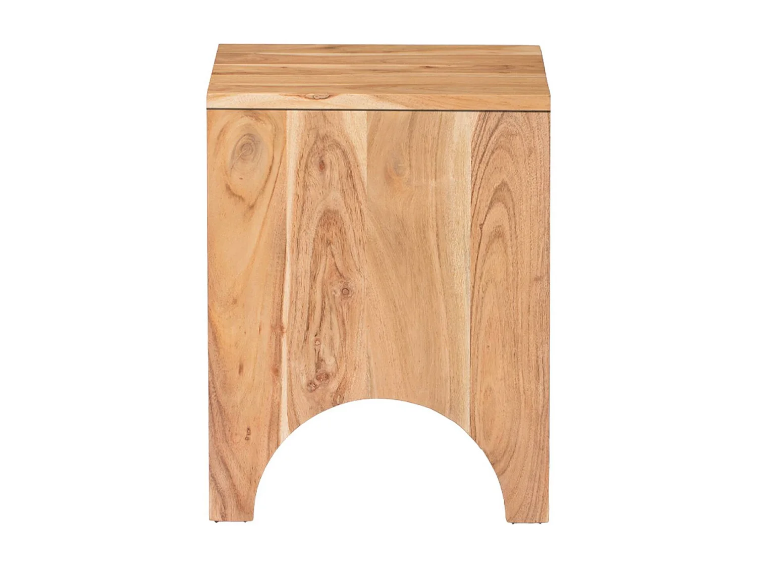 Mesita de noche, mesa auxiliar de madera de acacia , set de 2 natural